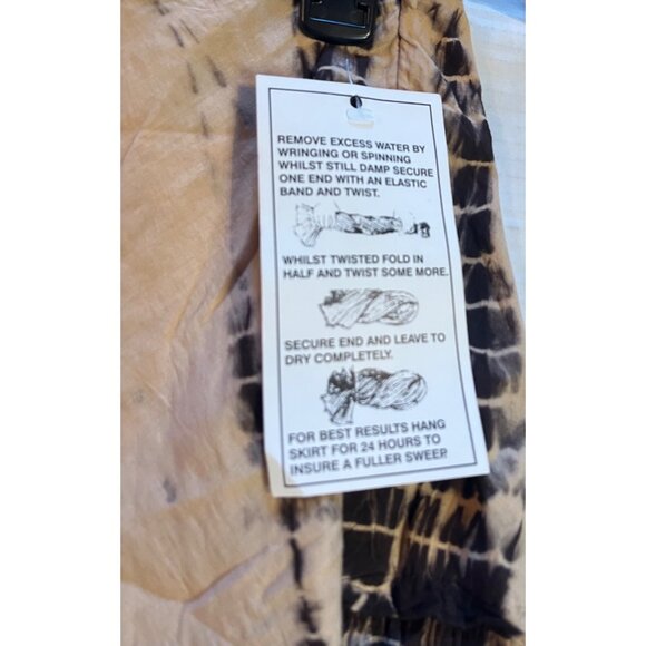 Vintage NWT dead stock Boho Cotton Tie-Dye Maxi Skirt Sz 16 crinkle cotton - Picture 6 of 11